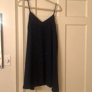 Navy shift mini dress
